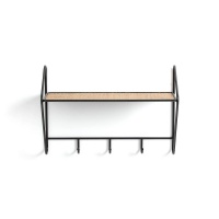 Полка-вешалка Настенная Rosali единый размер черный LA REDOUTE INTERIEURS  фото, kupilegko.ru